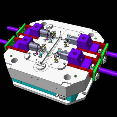 Progettazione 3D stampo pressofusione multimpronta bracket automotive